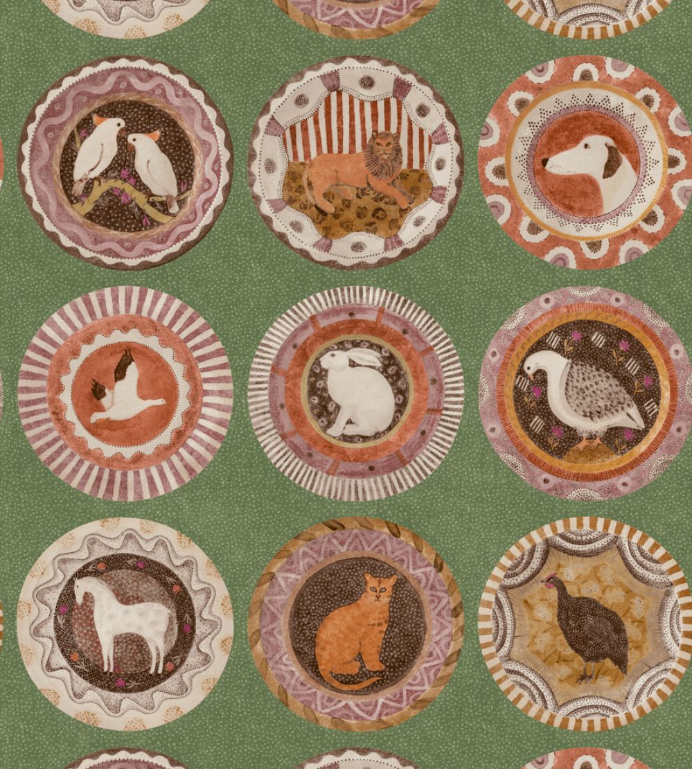 Robina's Dinner Party Wallpaper by GP & J Baker Green