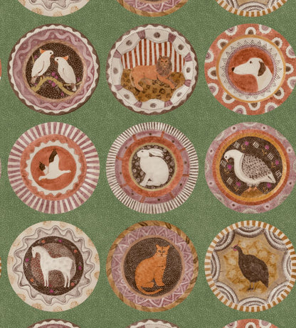 Robina's Dinner Party Wallpaper by GP & J Baker Green