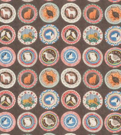Robina's Dinner Party Fabric by GP & J Baker Cocoa