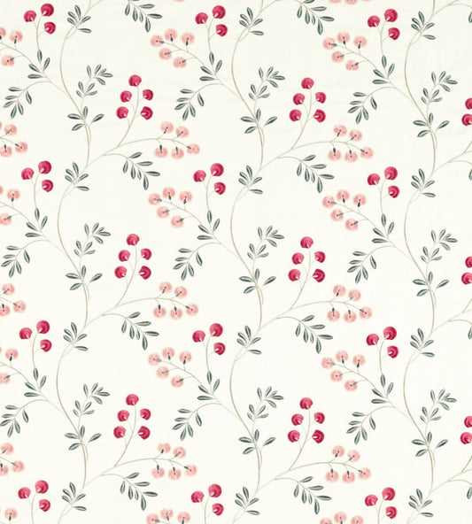 Rochelle Fabric by Clarke & Clarke Blush/Raspberry