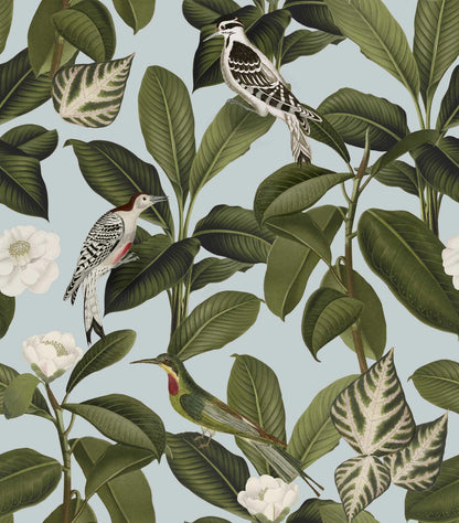 Rocio wallpaper by Coordonné in Cielo, flat pattern view