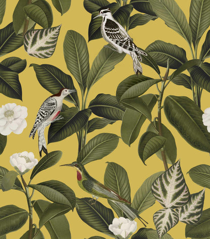 Rocio wallpaper by Coordonné in Cúrcuma, flat pattern view