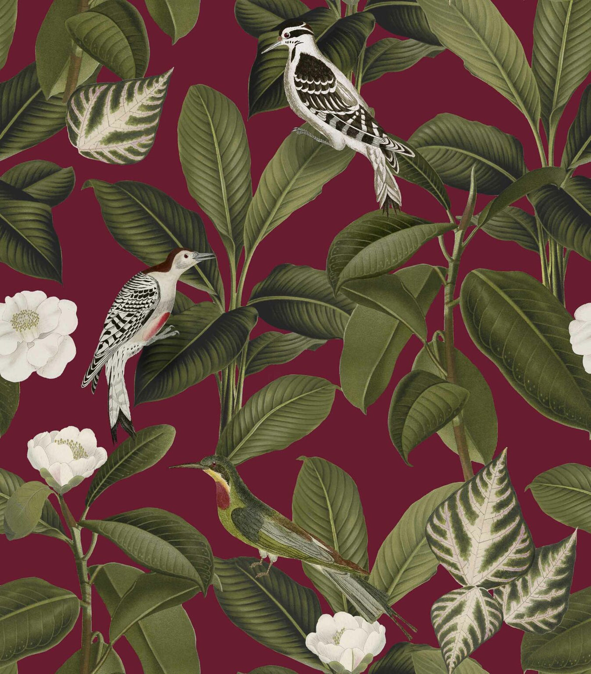 Rocio wallpaper by Coordonné in Grana, flat pattern view