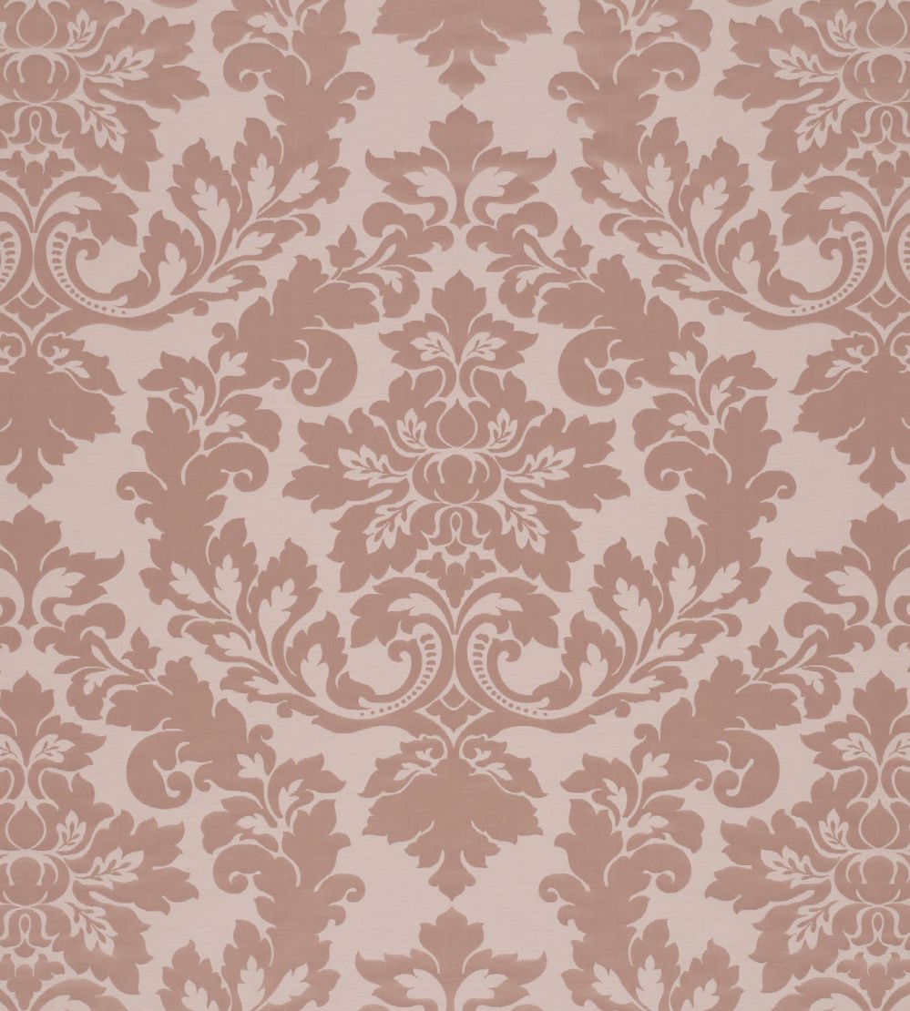 Rococo Damask Fabric by James Hare Fawn Pink
