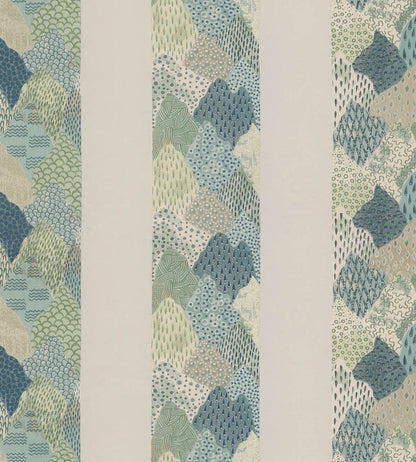 Rolling Hills Fabric by Travers Pale Blue