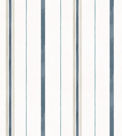 Rolling Stripes Wallpaper by Coordonne Aqua