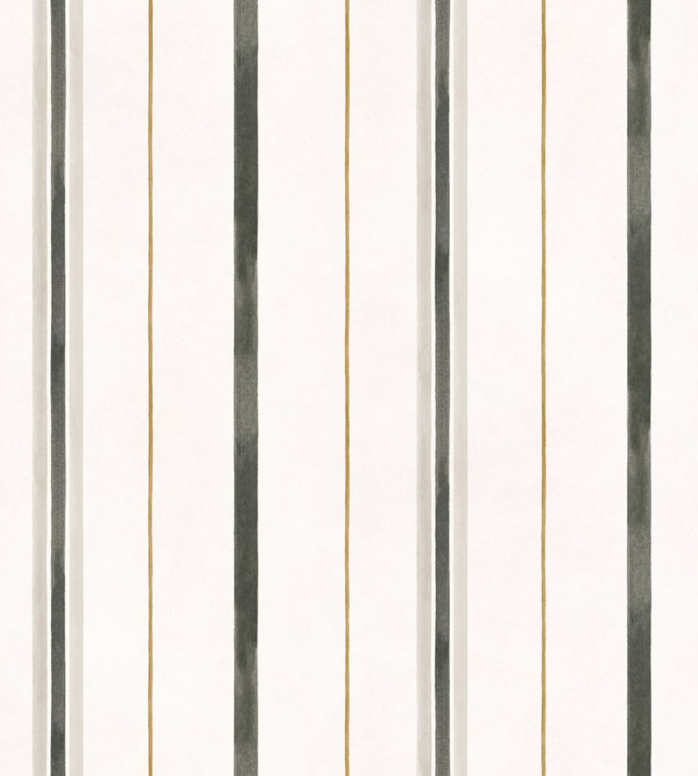 Rolling Stripes Wallpaper by Coordonne Black