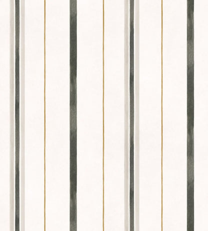 Rolling Stripes Wallpaper by Coordonne Black