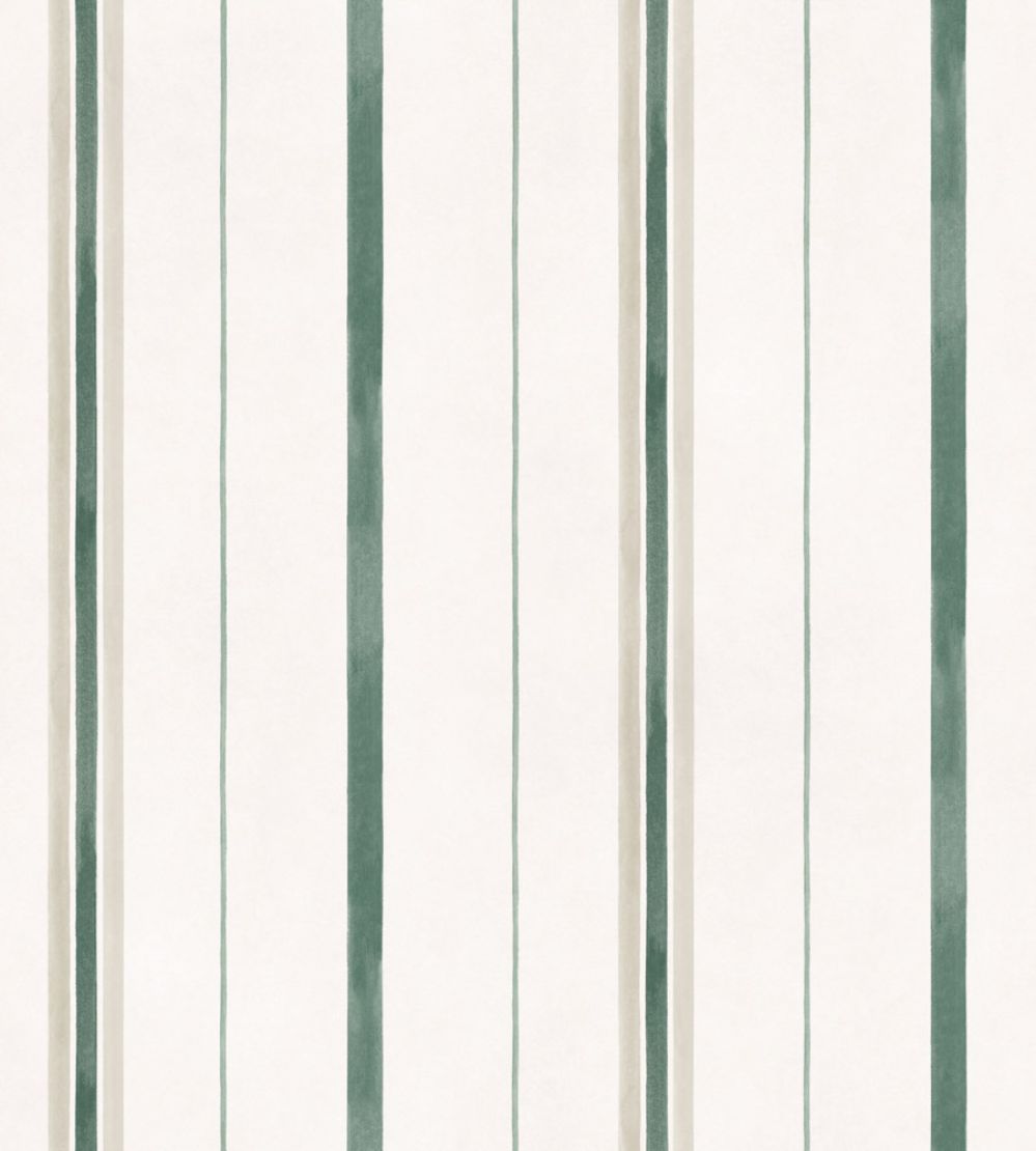 Rolling Stripes Wallpaper by Coordonne Mint