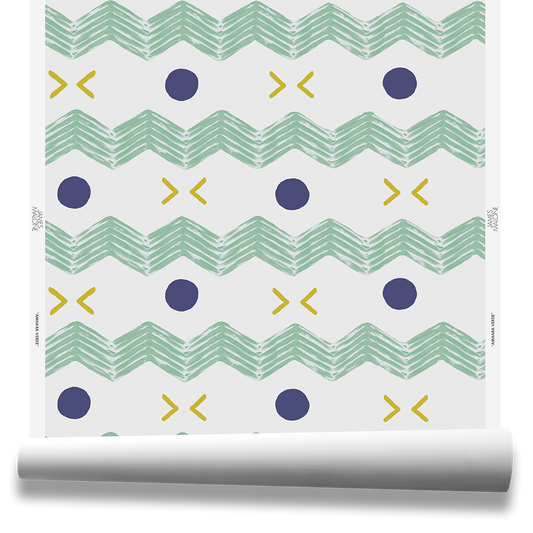 Amhara Wallpaper by James Malone in Verde (70151)