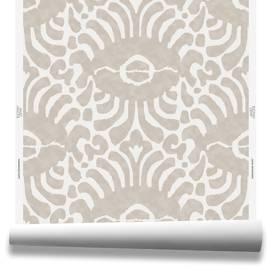 Samarkand Wallpaper by James Malone in Taupe (70145)
