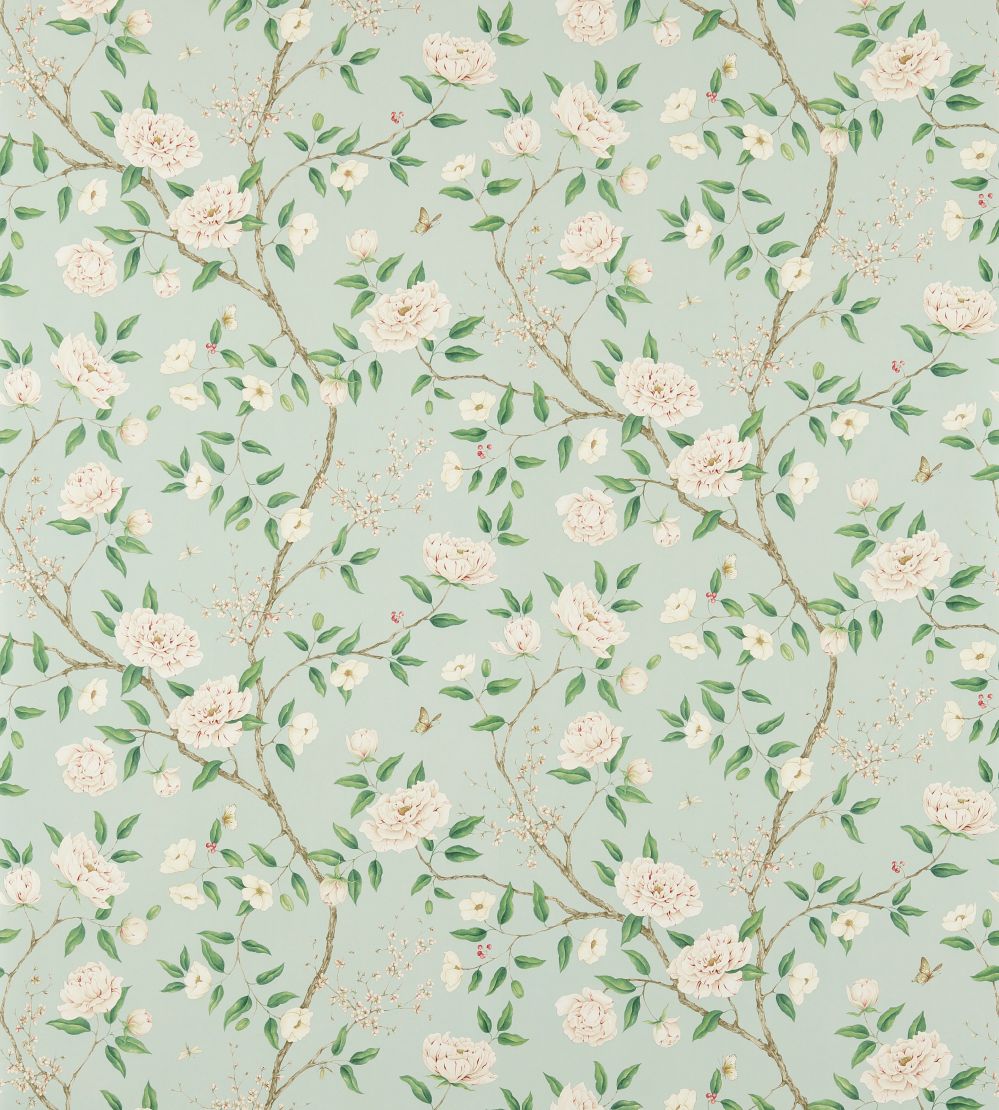 Romey's Garden Wallpaper by Zoffany Sea Green