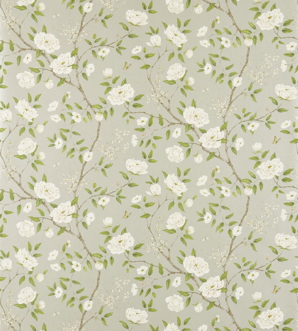 Romey's Garden Wallpaper by Zoffany Silver