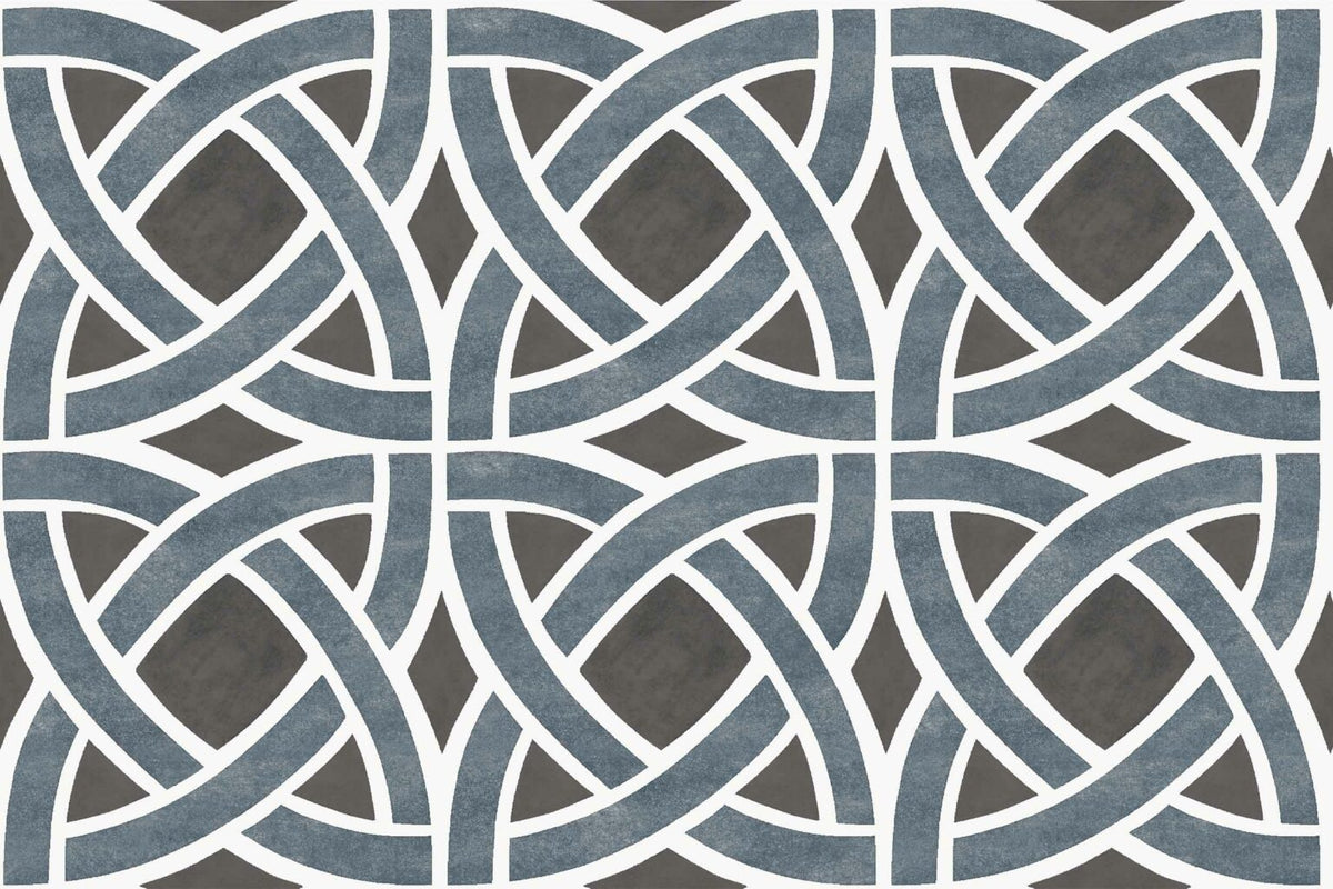 Roots wallpaper by Coordonné in Añil, flat pattern view