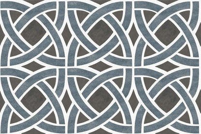 Roots wallpaper by Coordonné in Añil, flat pattern view