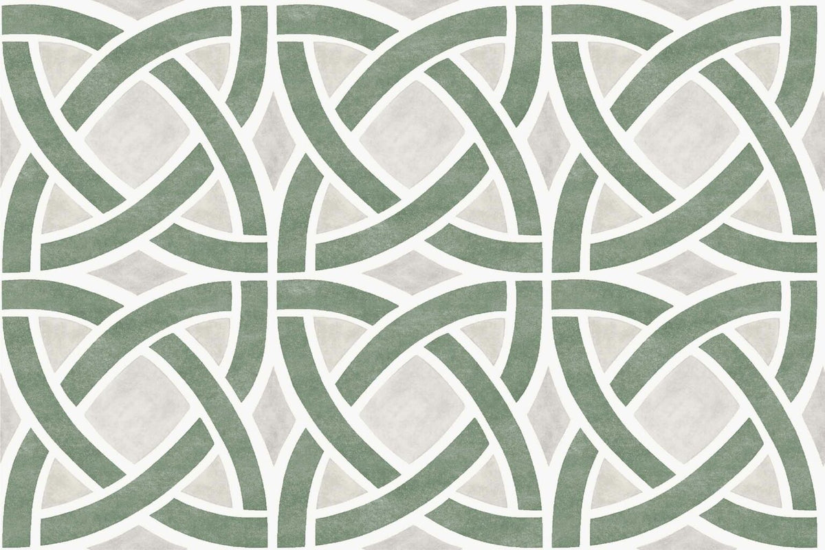 Roots wallpaper by Coordonné in Menta, flat pattern view