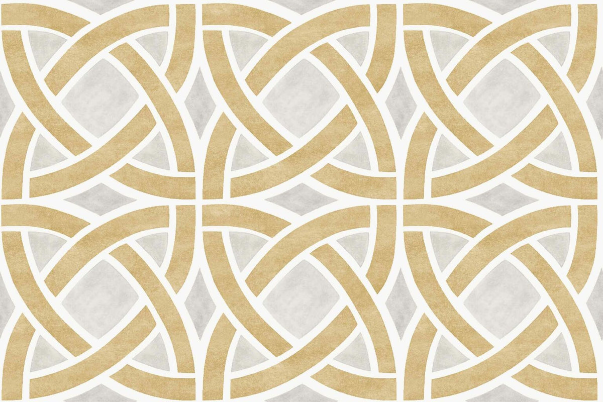 Roots wallpaper by Coordonné in Ocre, flat pattern view