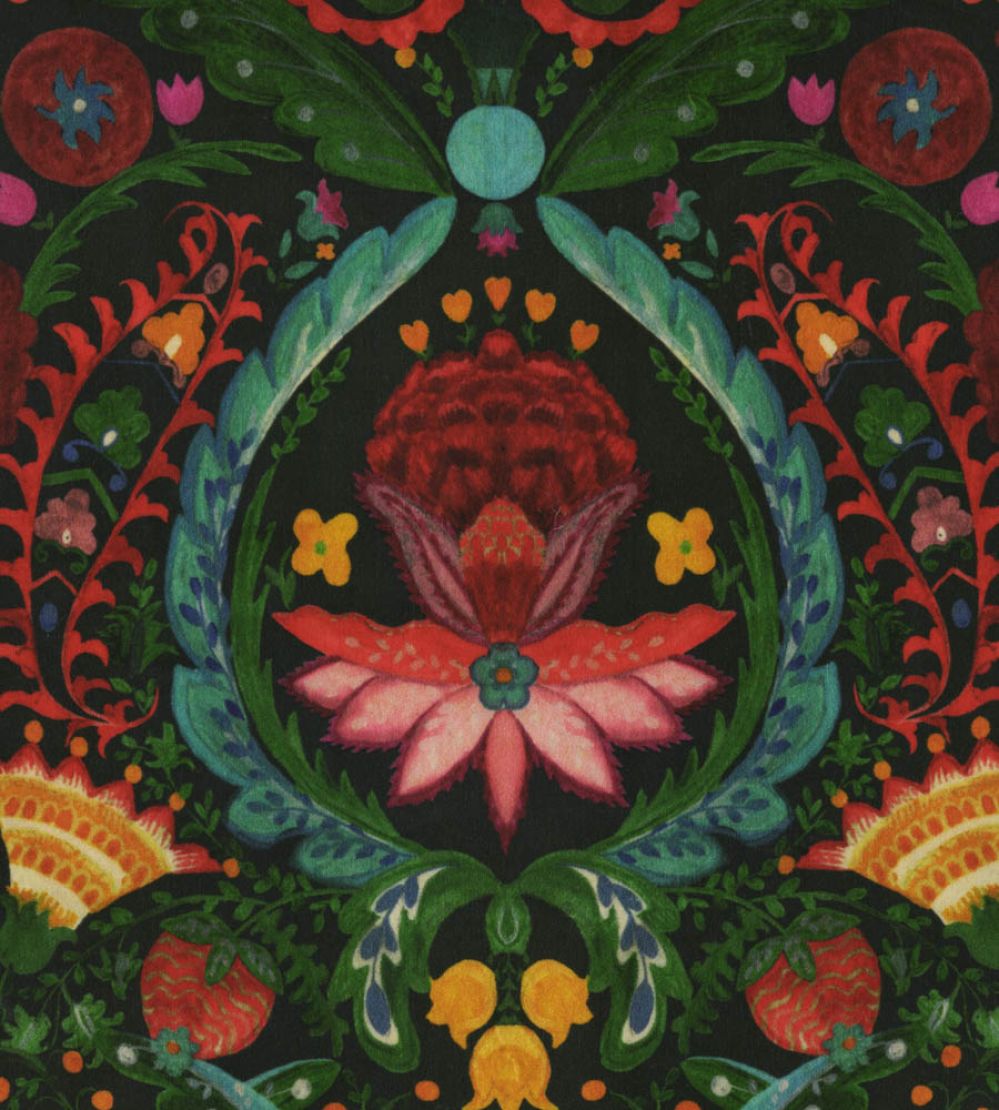 Rosa Mundi Fabric by MINDTHEGAP Anthracite