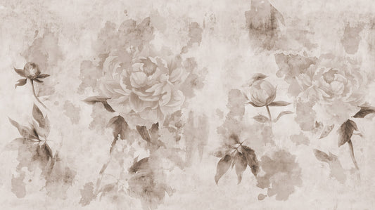 Rose Garden Gray mural by Rebel Walls