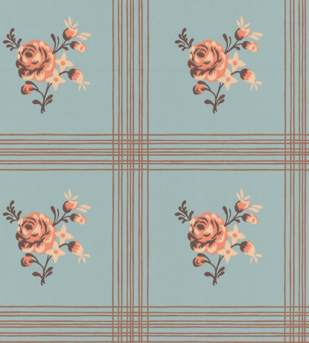 Rose Wallpaper by Langelid Von Bromssen Dala Blue