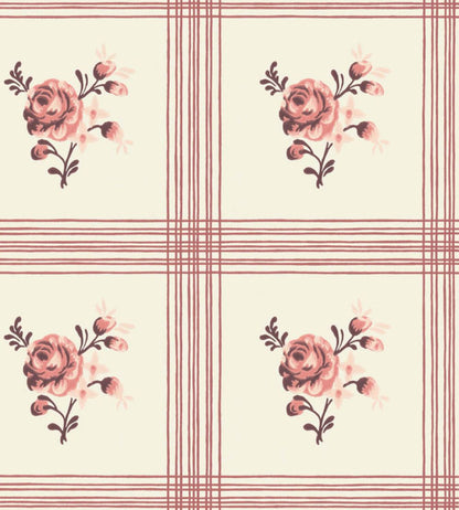 Rose Wallpaper by Langelid Von Bromssen Faded Red