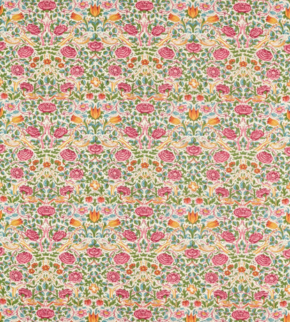 Rose Fabric by Morris & Co Boughs Green/Rose