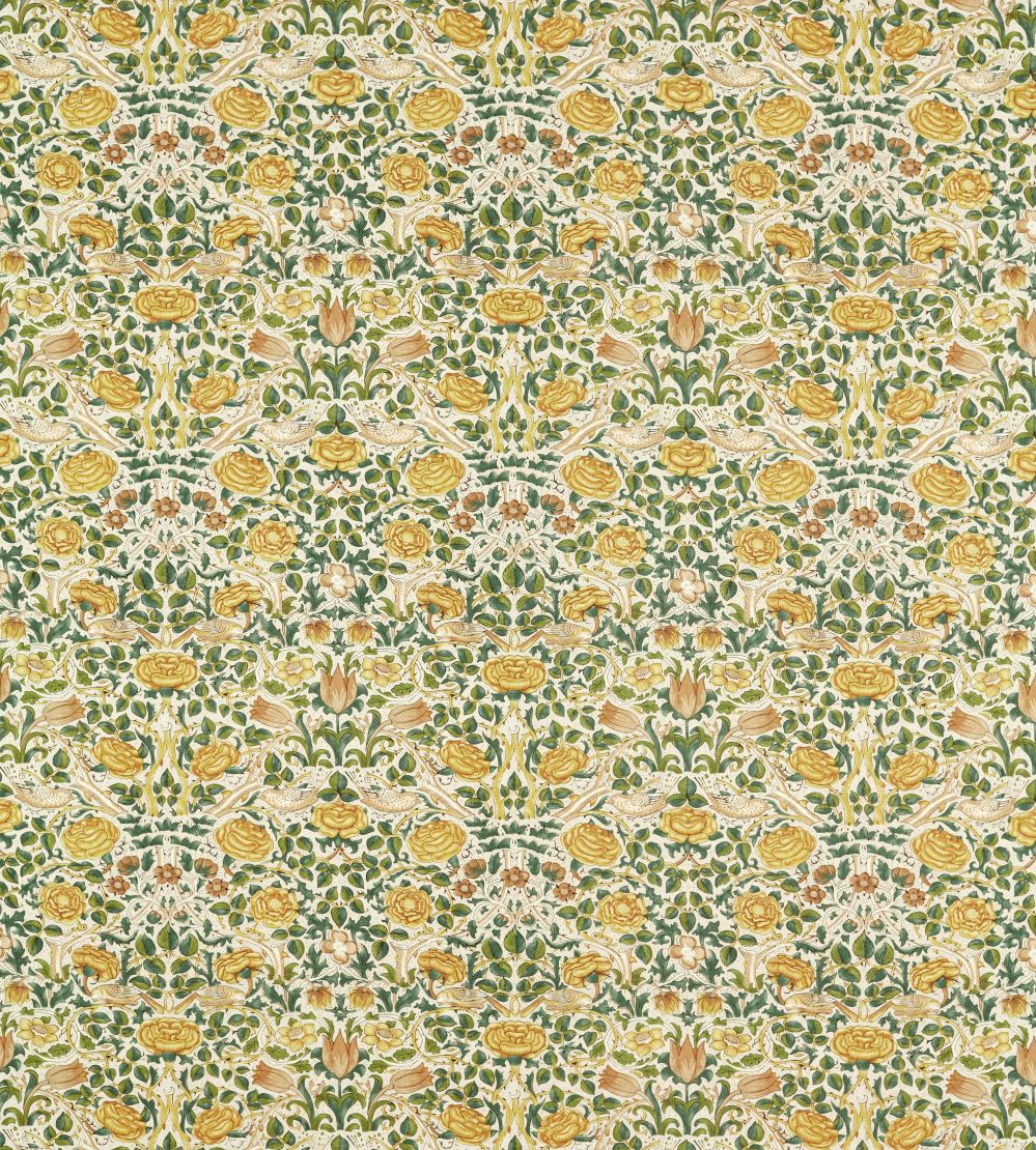 Rose Fabric by Morris & Co Weld/Leaf Green