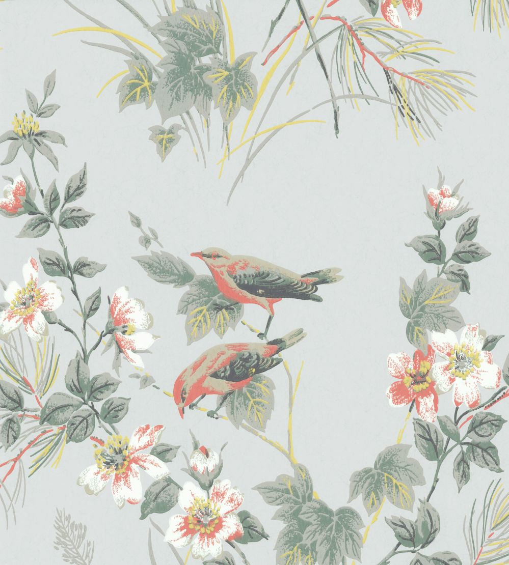 Rosemore Wallpaper by 1838 Wallcoverings Grey