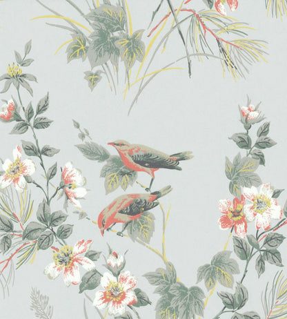 Rosemore Wallpaper by 1838 Wallcoverings Grey