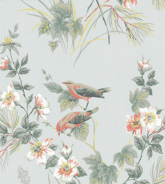Rosemore Wallpaper by 1838 Wallcoverings Grey