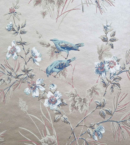 Rosemore Wallpaper by 1838 Wallcoverings Taupe Metallic