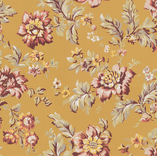 Rosenholm Yellow wallpaper by Sandberg