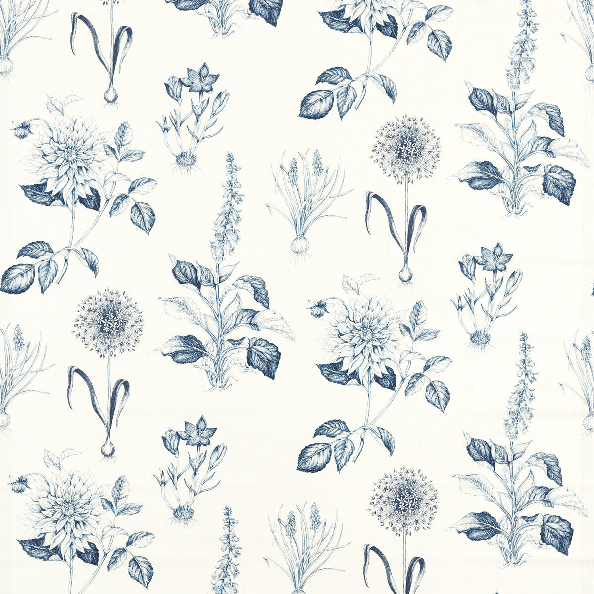 Roseraie Midnight fabric by Clarke & Clarke