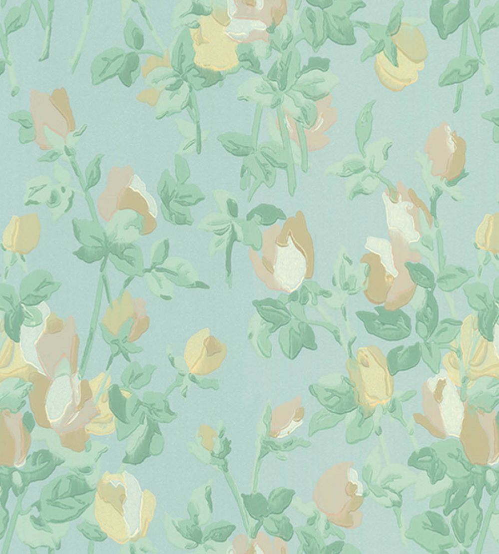 Roseraie Wallpaper by Jannelli&Volpi Sky Blue