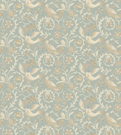 Royal Court Wallpaper by GP & J Baker Old Blue