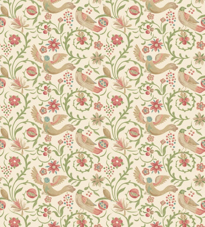Royal Court Wallpaper by GP & J Baker Pink/Green