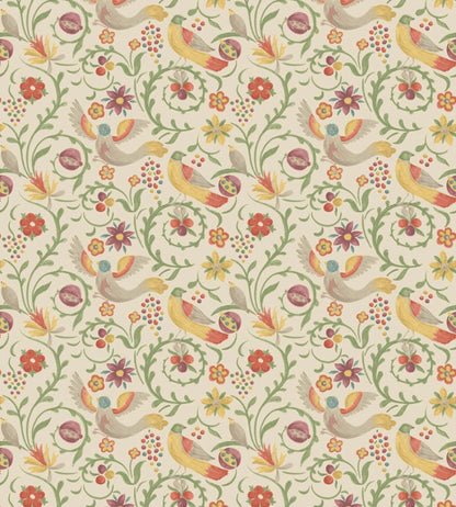Royal Court Wallpaper by GP & J Baker Red/Green