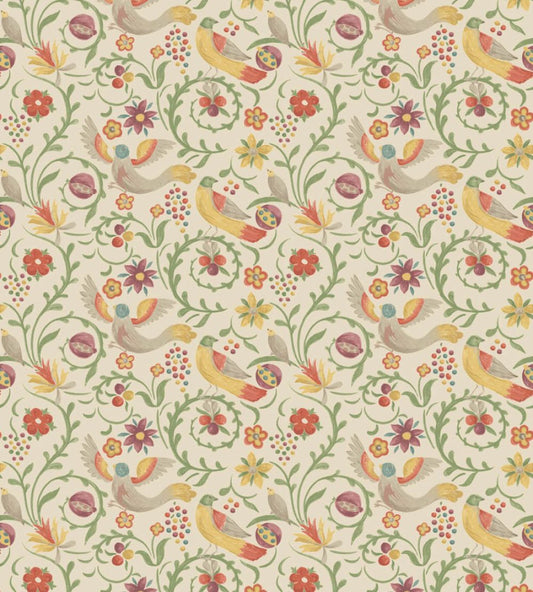 Royal Court Wallpaper by GP & J Baker Red/Green