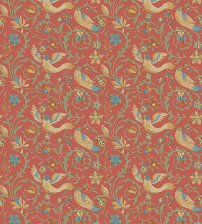 Royal Court Wallpaper by GP & J Baker Red