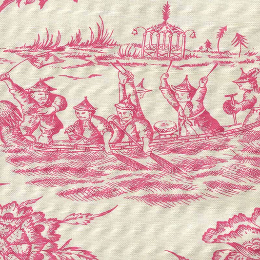 Royal Journey II Magenta fabric by Quadrille