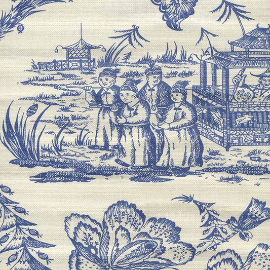Royal Journey II New Navy fabric by Quadrille