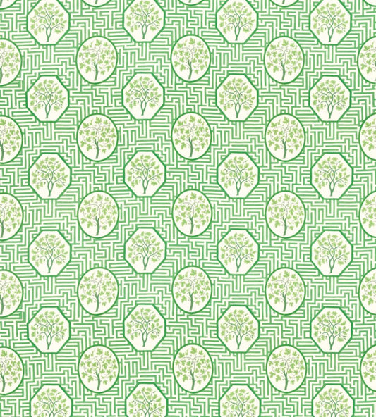 Royal Maze Fabric by GP & J Baker Royal Green