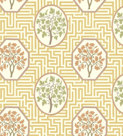 Royal Maze Wallpaper by GP & J Baker Ochre
