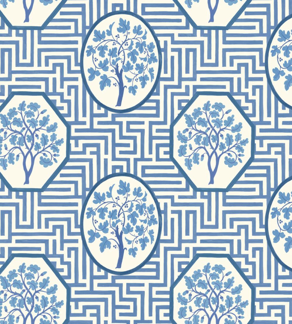 Royal Maze Wallpaper by GP & J Baker Royal Blue