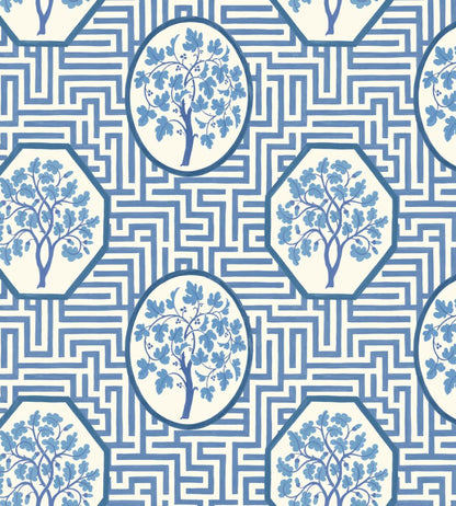 Royal Maze Wallpaper by GP & J Baker Royal Blue
