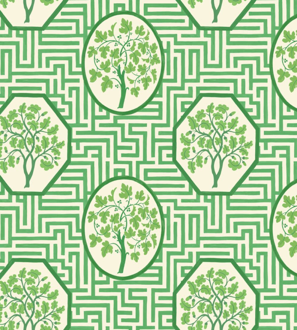 Royal Maze Wallpaper by GP & J Baker Royal Green
