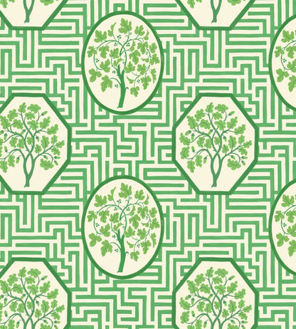 Royal Maze Wallpaper by GP & J Baker Royal Green
