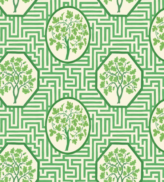 Royal Maze Wallpaper by GP & J Baker Royal Green
