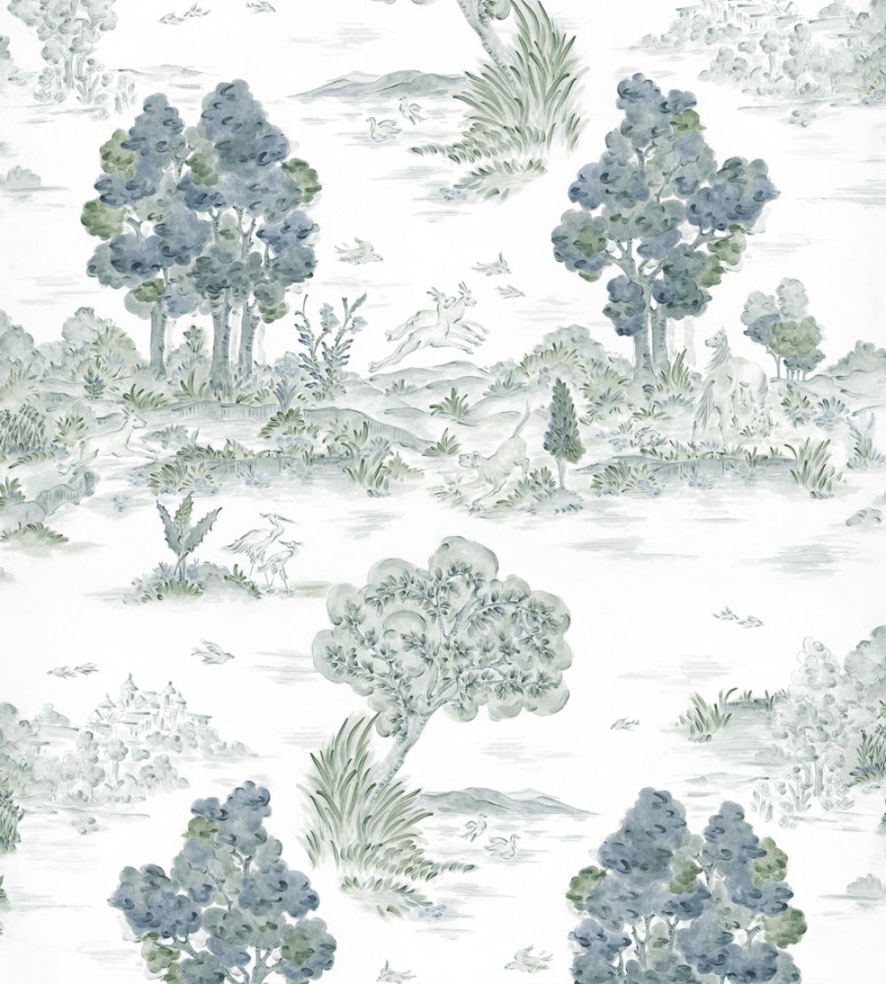 Royal Oak Wallpaper by Coordonne Aqua