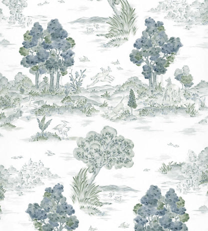 Royal Oak Wallpaper by Coordonne Aqua